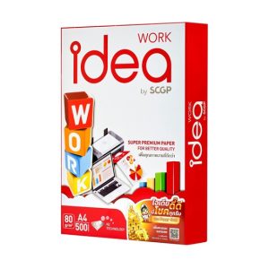 กระดาษ A4 ขนาด 80 แกรม 1 รีม iDea Work