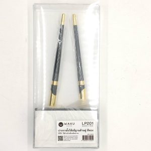 ปากกาตั้งโต๊ะWAKU มีฐานด้ามคู่ สีทอง LP-201