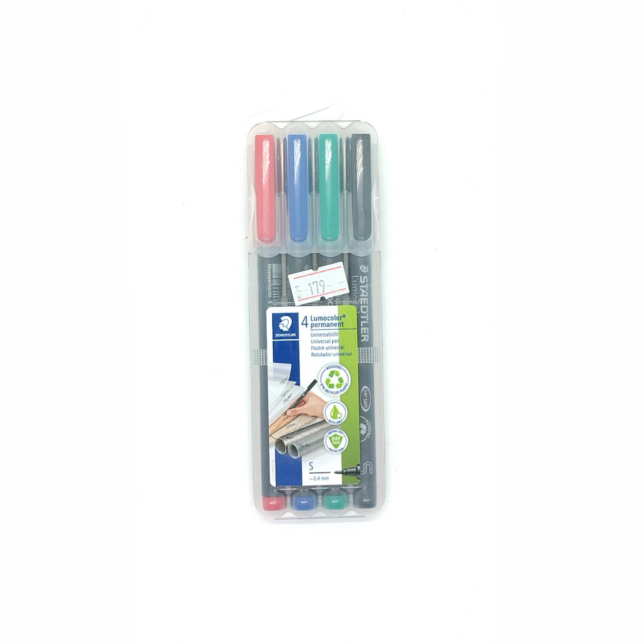 ปากกาเขียนสไลด์S 0.4 มม./4สี