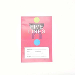 สมุด 5 เส้น 40แผ่น/กิตติเจริญฯ สีแดง