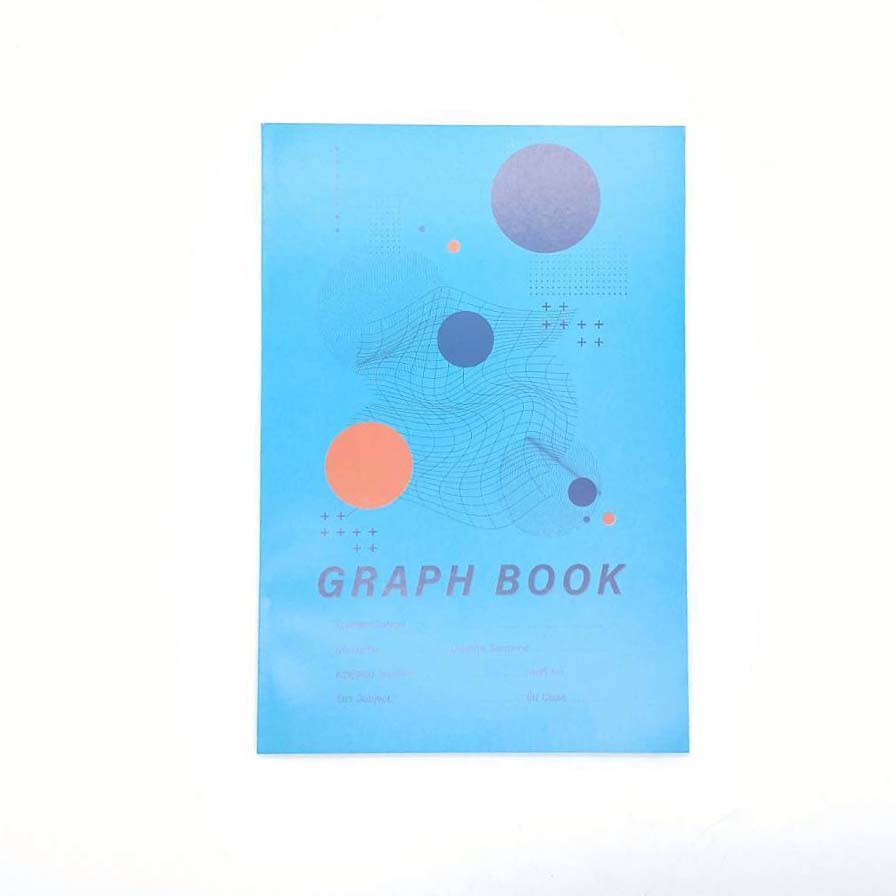 สมุดกราฟเส้นแดง 80 แผ่น/กิตติฯ สีฟ้า