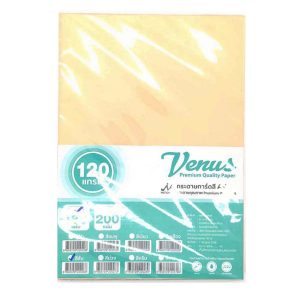 กระดาษการ์ดสี 120G/VENUS/180แผ่น สีส้ม