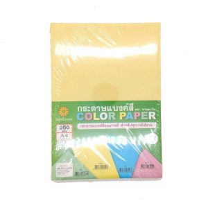 กระดาษแบงค์สี 55G/A4/250P/เหลือง