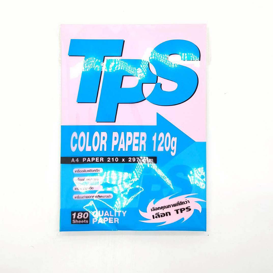 กระดาษการ์ดสี 120G/TPS/180ผ/คละสีในรีม