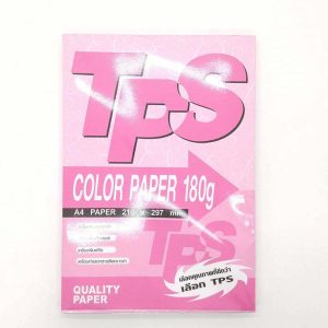 กระดาษการ์ดสี 180G/TPS/A4/100แผ่น สีชมพู