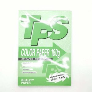 กระดาษการ์ดสี 180G/TPS/A4/100แผ่น สีเขียว