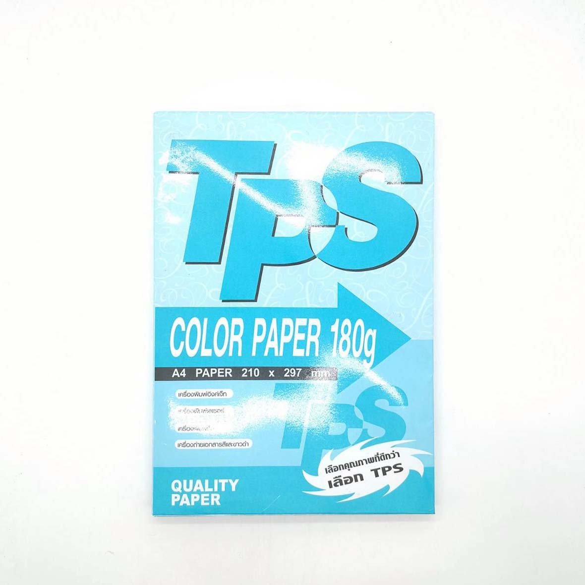 กระดาษการ์ดสี 180G/TPS/A4/100แผ่น สีฟ้า