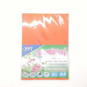 กระดาษสติ๊กเกอร์สีสะท้อนแสง PPT สีส้ม