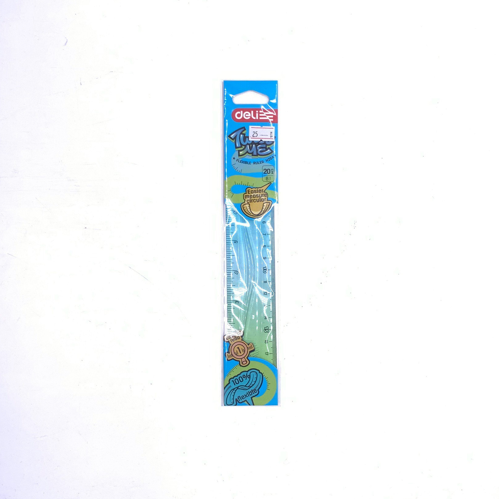 ไม้บรรทัดเจลลี่DELI 20cm. No.H20A