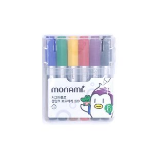 ชุดปากกาไวท์บอร์ดMONAMI 220ชุดA/6สี