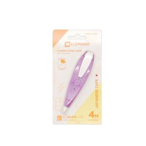 เทปลบคำผิดตราช้าง 4.2mm*4m สตรีมไลน์ สีม่วง
