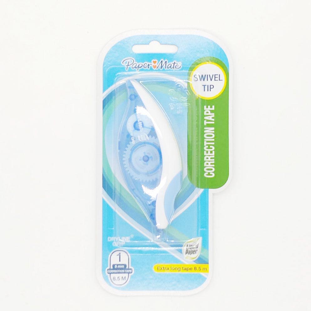 เทปลบคำผิดPaper Mate ดรายไลน์กริปสีน้ำเงิน