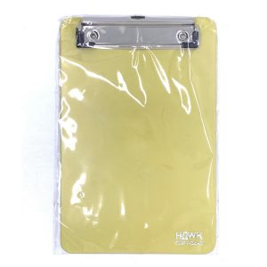 คลิปบอร์ดพลาสติก A5 H-002 สีเหลือง