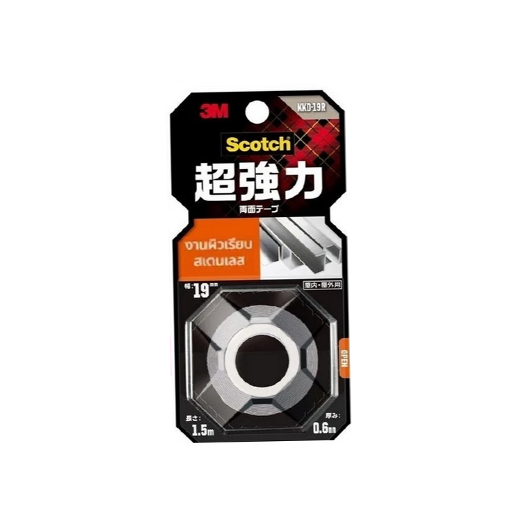 เทปยึดติดสูง 3M KKD-19R 19มม.*1.5ม./ชนิดบาง