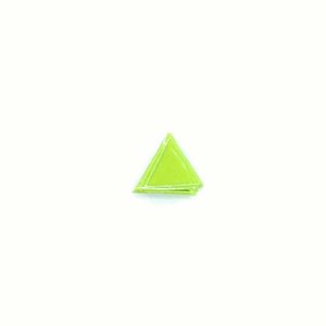 ซิกสี สามเหลี่ยม ผ้าปักขอบ สีเขียว