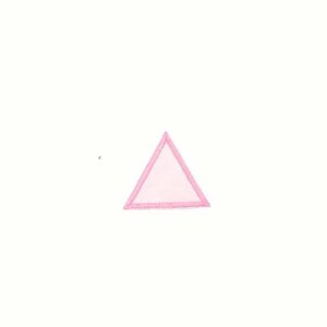 ซิกสี สามเหลี่ยม ผ้าปักขอบ สีชมพู