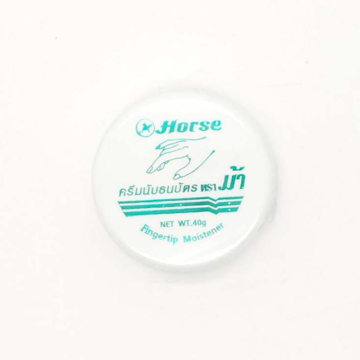 ขี้ผึ้งนับธนบัตร ม้า40G สีเขียว