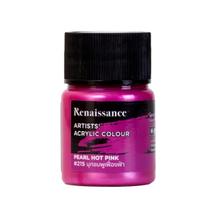สีอะคริลิคมุกเรนาซองซ์ 20ml #215มุกชมพูเฟื่อง