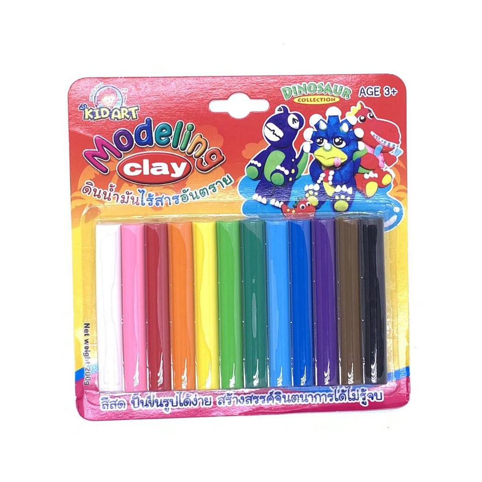 ดินน้ำมัน 12 สี 200กรัม/KIDART