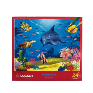 สีไม้ระบายน้ำคลอรีน 24 สี 24 แท่ง