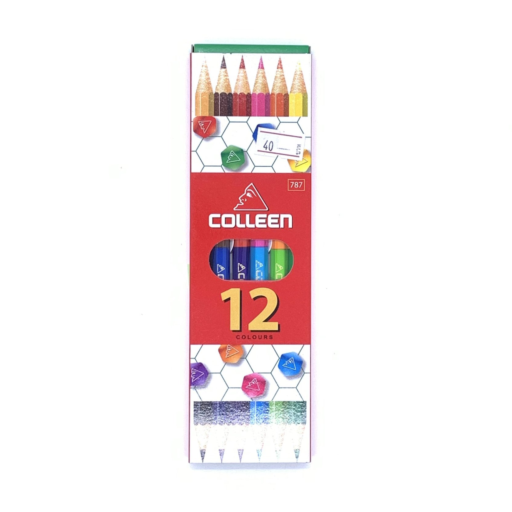 สีไม้คลอลีน 12 สี 6 แท่ง#787