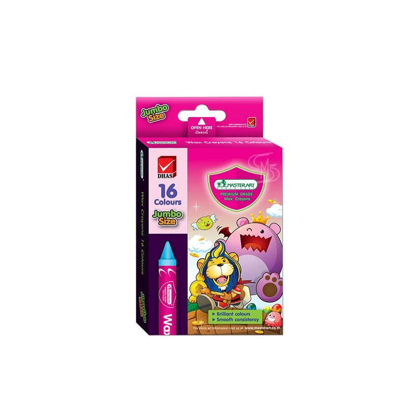 สีเทียนตรามาสเตอร์อาร์ต 16 สี/จัมโบ้