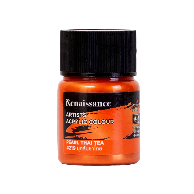 สีอะคริลิคมุกเรนาซองซ์ 20ml #219มุกส้มชาไทย