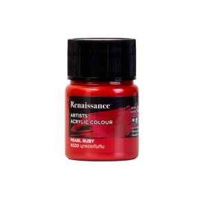 สีอะคริลิคมุกเรนาซองซ์ 20ml #220มุกแดงทับทิม