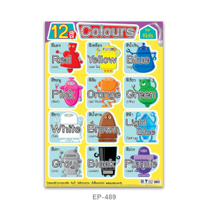 โปสเตอร์ความรู้ เรื่องสี 12สี