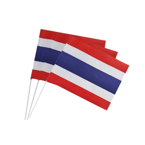 ธงชาติโบก+ก้านพลาสติก